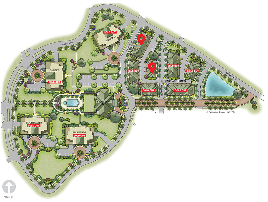 Site Plan of Belleview Place in Belleair FL